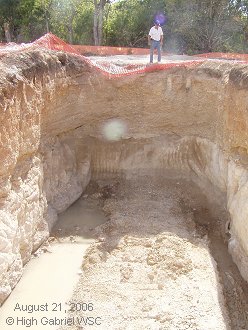 Bore pit at 183 and Green Valley Drive