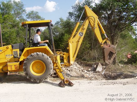 Backhoe work at Riva Ridge