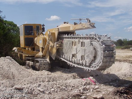 Trencher begins cutting the main trench