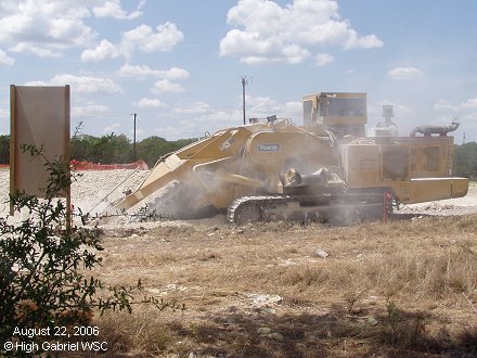 Trenching machine continues to move north