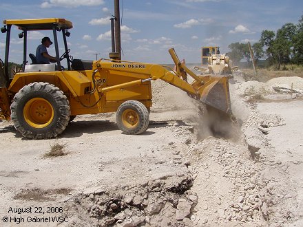 Filling in the brand new trench