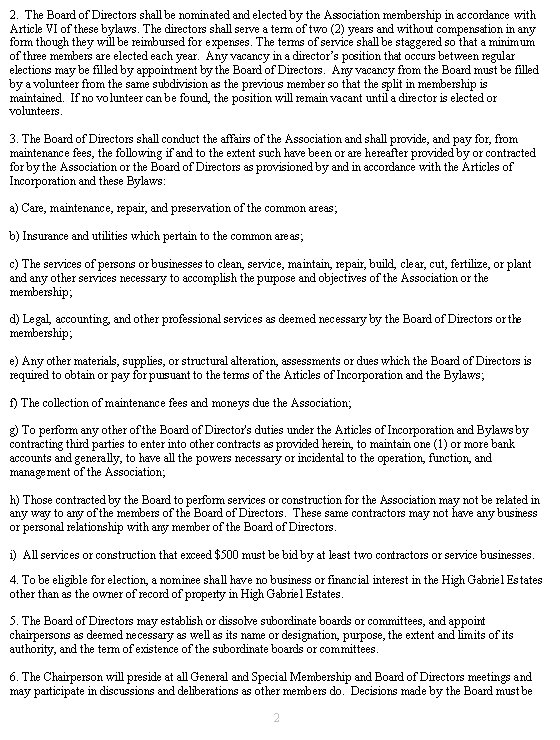 HGEPOA Bylaws
