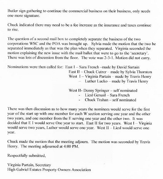 January 17, 2009 Annual Membership Meeting Minutes - Page 2