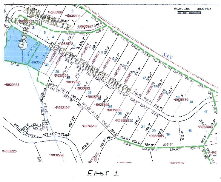 Plot Map - East, Section 1