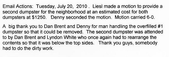 HGEPOA July 12, 2010 - Meeting Minutes