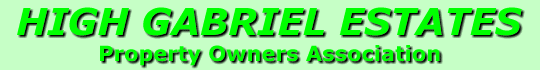 High Gabriel Estates Property Owners Association