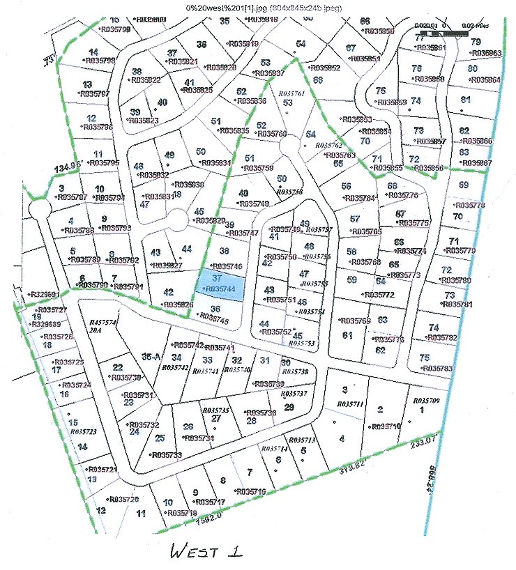 Plot Map, West, Section 1